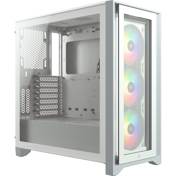 Corsair iCUE 4000X RGB Tempered Glass White